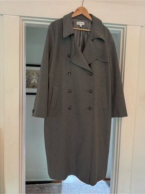 Nordstrom Silver-Gray Elegant Trench Coat